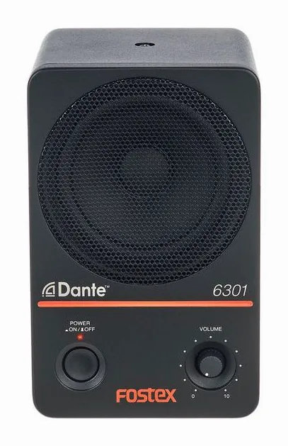 Fostex 6301DT, het frontpaneel met de woofer en tweeter