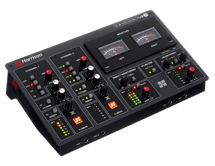 Harrison Audio Flex-10, de ingangen aan de voorzijde