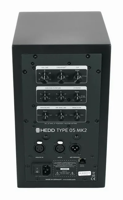 HEDD Type 05 MK2, de achterkant met de aansluitingen