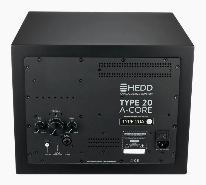 HEDD Type 20 A-CORE left, de bassreflexpoort