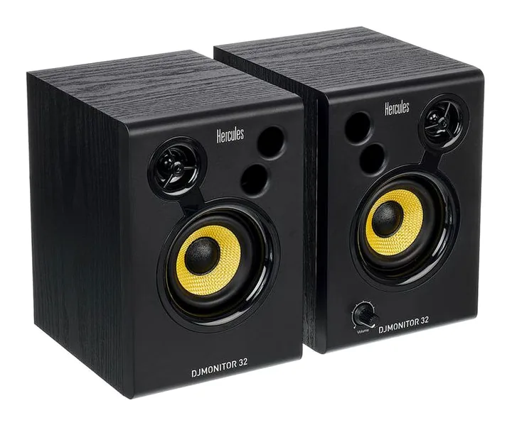 Hercules DJ Monitor 32, de regelaars aan de achterzijde