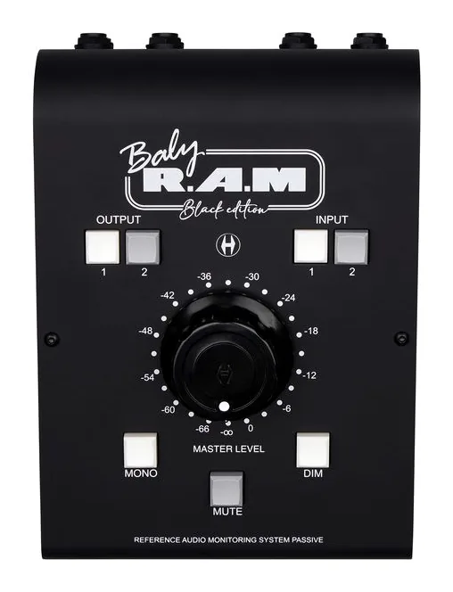 Heritage Audio Baby RAM BK, de achterkant met de aansluitingen