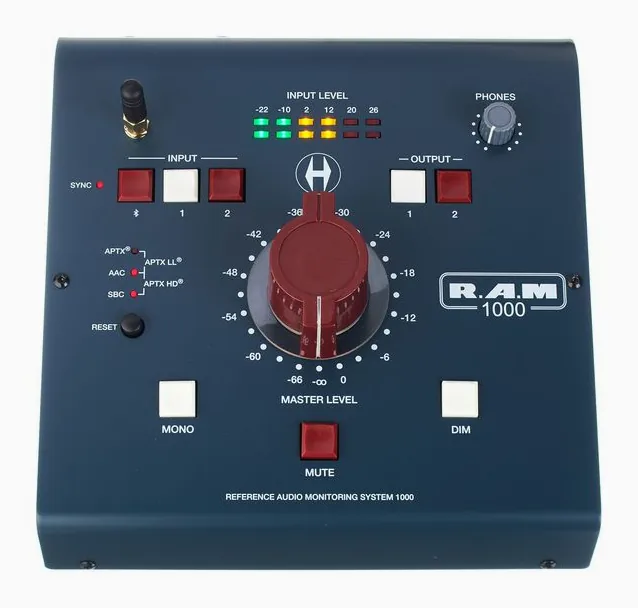 Heritage Audio RAM 1000, het frontpaneel met de woofer en tweeter