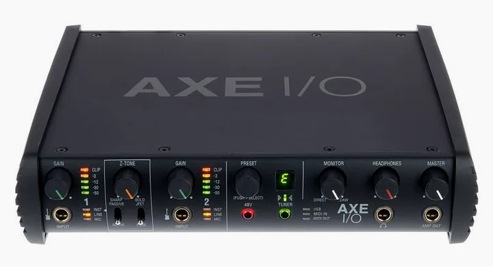 IK Multimedia AXE I/O+AmpliTube5+Tonex MAX, de bovenkant van het apparaat