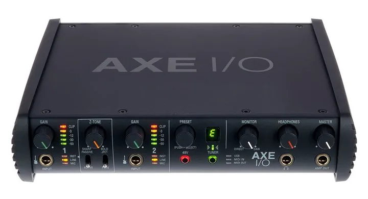 IK Multimedia AXE I/O, de bovenkant van het apparaat