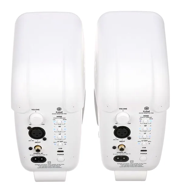 IK Multimedia iLoud Micro Monitor Pro White, het logo en de afwerking