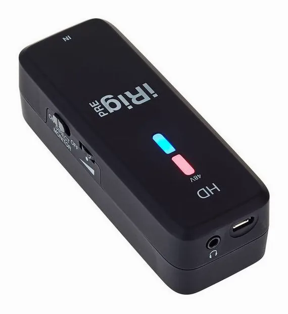 IK Multimedia iRig Pre HD, de aansluitingen aan de achterkant