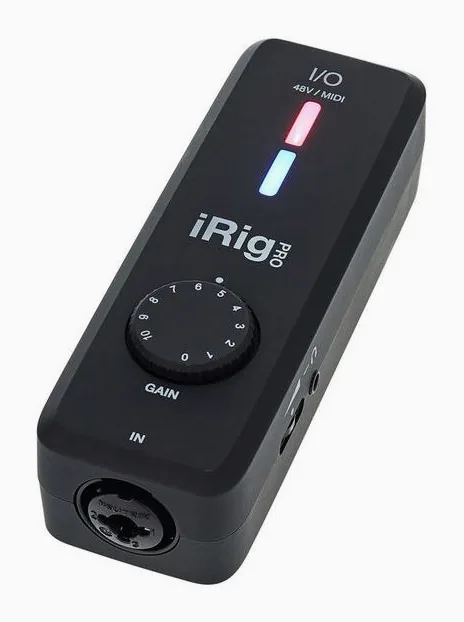 IK Multimedia iRig Pro I/O PSU Bundle, de aansluitingen aan de achterkant