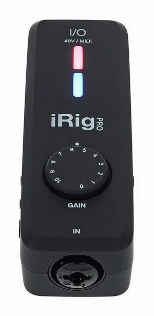 IK Multimedia iRig Pro I/O PSU Bundle, de aansluitingen aan de achterkant