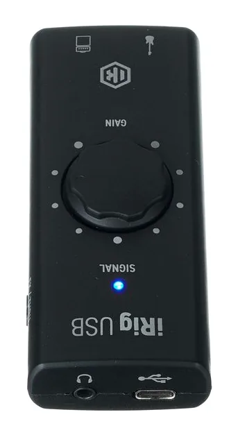 IK Multimedia iRig USB, de ingangen aan de voorzijde