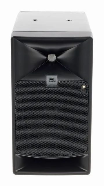 JBL 705P, het logo en de afwerking