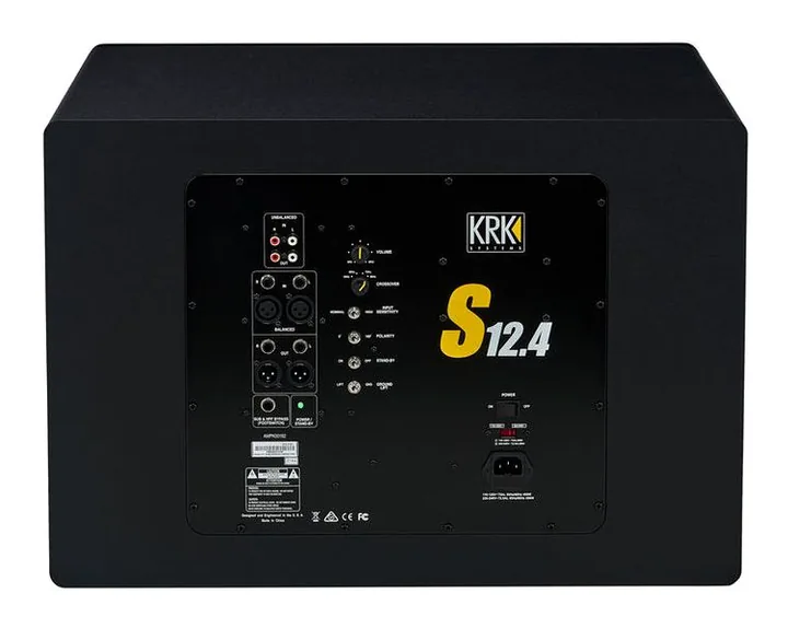 KRK S12G4, het frontpaneel met de woofer en tweeter