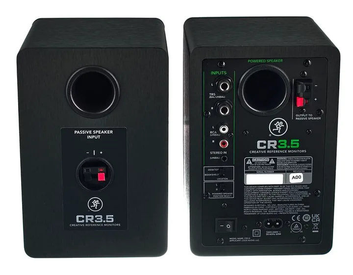Mackie CR3.5, het frontpaneel met de woofer en tweeter