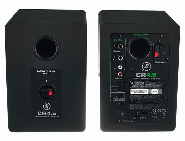 Mackie CR4.5, de behuizing van opzij
