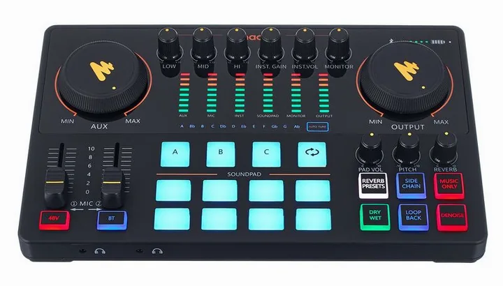 Maono Maonocaster AME2, de ingangen aan de voorzijde