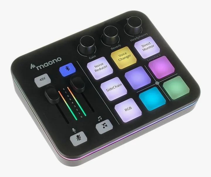 Maono Maonocaster G1 NEO, de ingangen aan de voorzijde