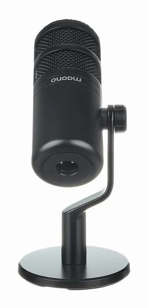 Maono PD100 Podcast Mic, de XLR-aansluiting onderaan