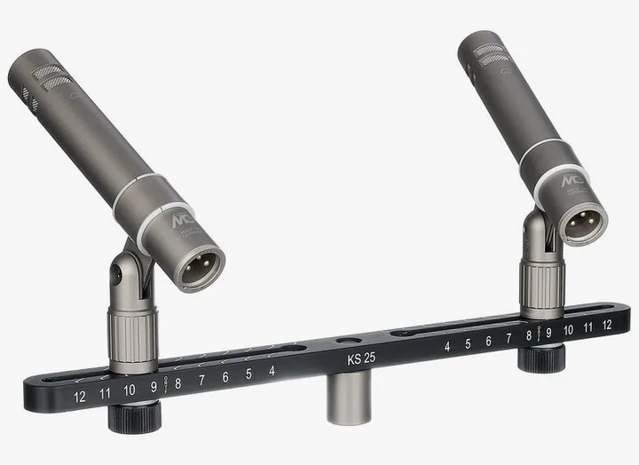 Microtech Gefell M 300 Stereoset, de bevestiging en de houder