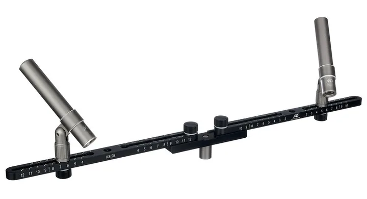 Microtech Gefell M 320 Stereoset, de microfoonkorf van dichtbij