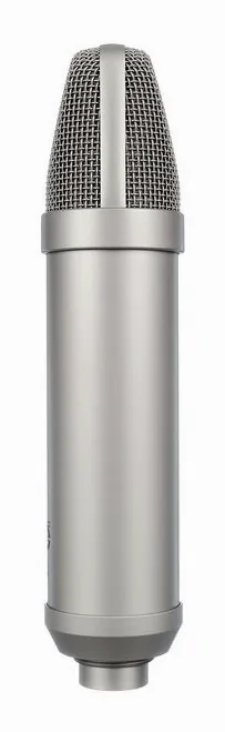 Microtech Gefell M 990 Satin Nickel, de XLR-aansluiting onderaan