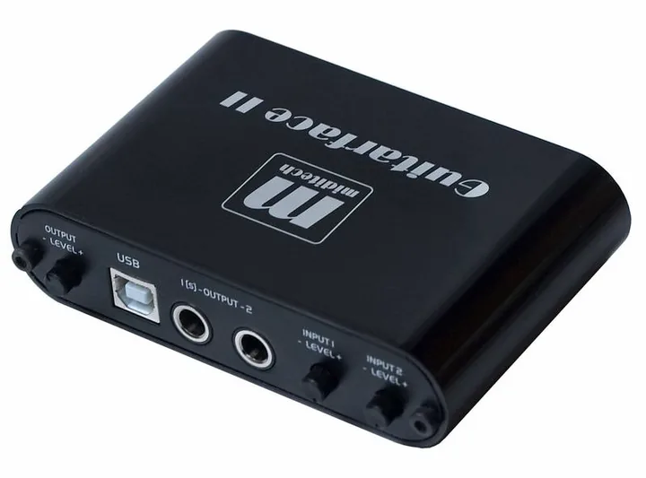 Miditech Guitarface II, het voorpaneel met de draaiknoppen
