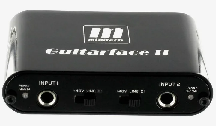 Miditech Guitarface II, de behuizing van opzij