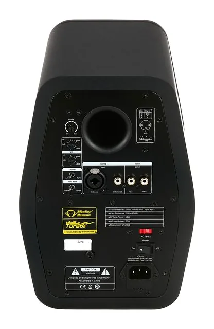 Monkey Banana Turbo 5 black, de bassreflexpoort