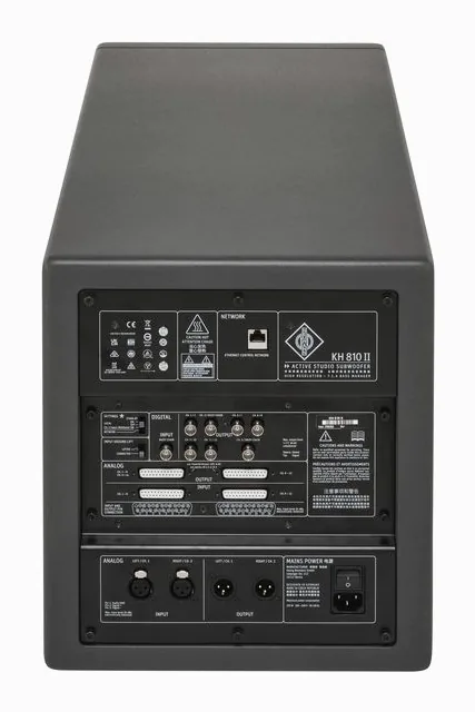 Neumann KH 810 II, het frontpaneel met de woofer en tweeter