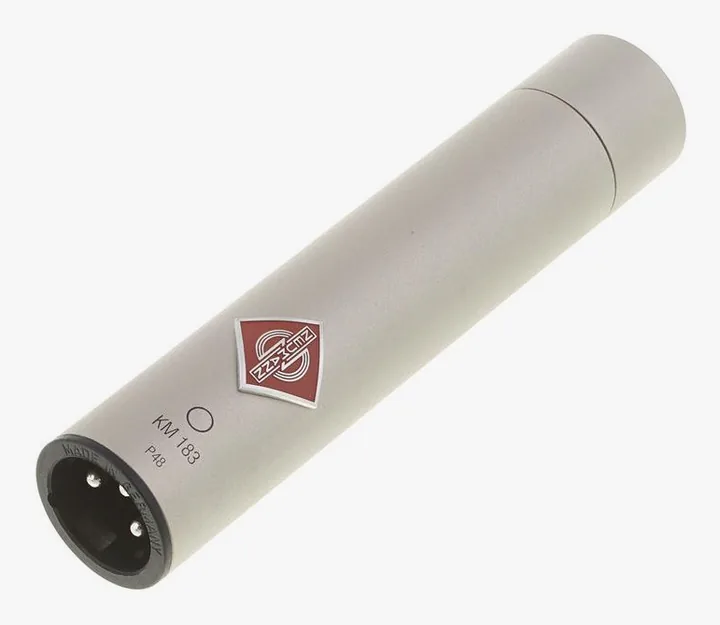 Neumann KM183 Stereo Set, de microfoonkorf van dichtbij