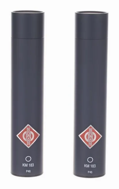 Neumann KM183 Stereo Set mt, het logo en de afwerking