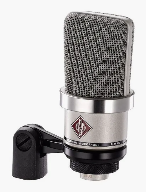 Neumann TLM 102, de microfoonkorf van dichtbij