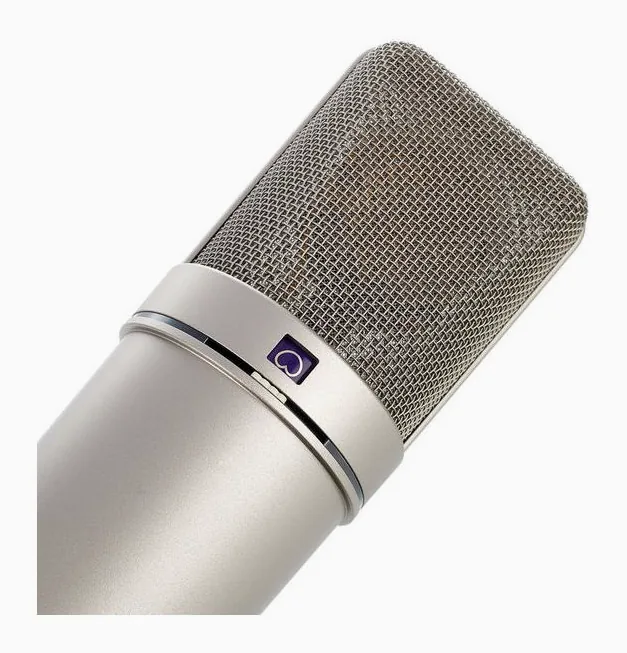Neumann U87 Ai, de microfoonkorf van dichtbij