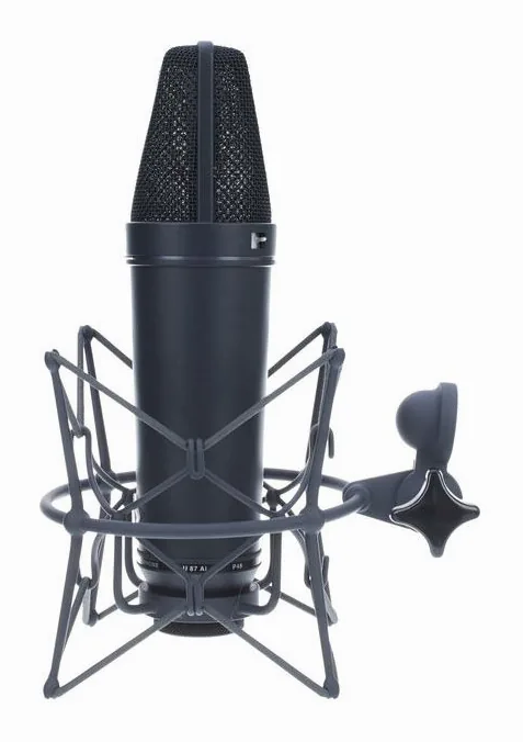 Neumann U87 Ai Studio Set mt, de bevestiging en de houder