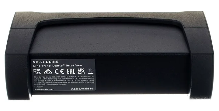 Neutrik NA-2I-DLINE, de bovenkant van het apparaat