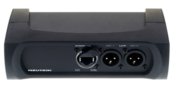 Neutrik NA-2O-DLINE, het voorpaneel met de draaiknoppen