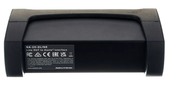 Neutrik NA-2O-DLINE, het volumeknopje en de LED-meters