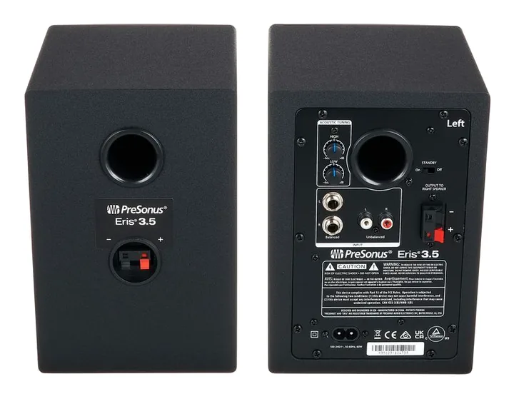 Presonus Eris 3.5 2nd Gen, het frontpaneel met de woofer en tweeter