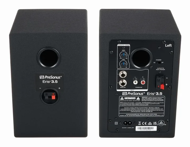 Presonus Eris 3.5 2nd Gen Subwoofer Set, het frontpaneel met de woofer en tweeter
