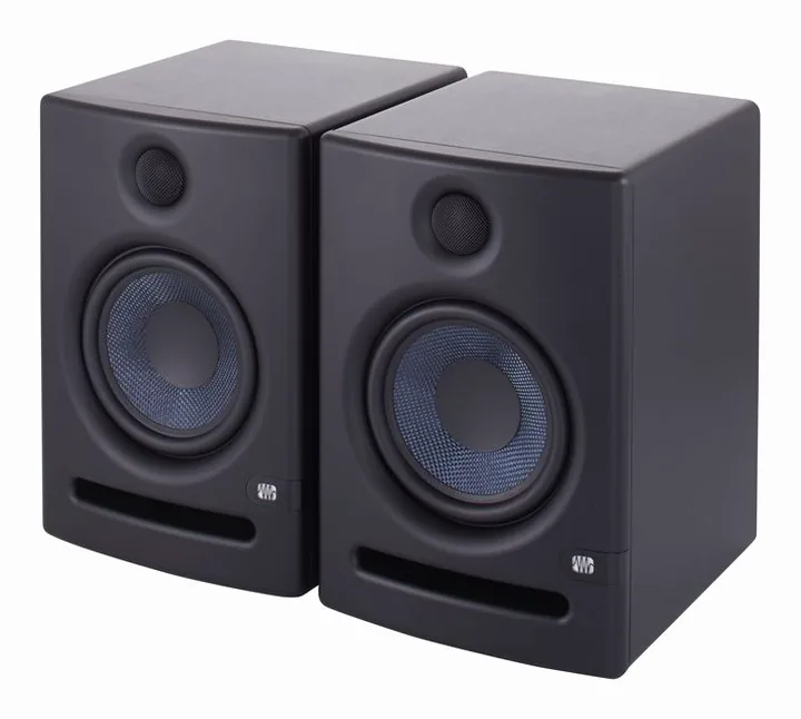 Presonus Eris E5 Isolation Stand Bundle, de regelaars aan de achterzijde