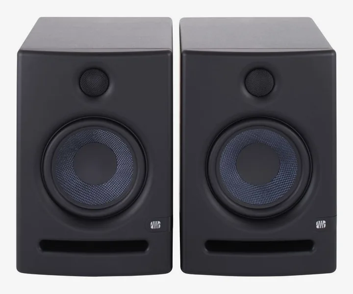 Presonus Eris E5 Table Stand Bundle, de achterkant met de aansluitingen