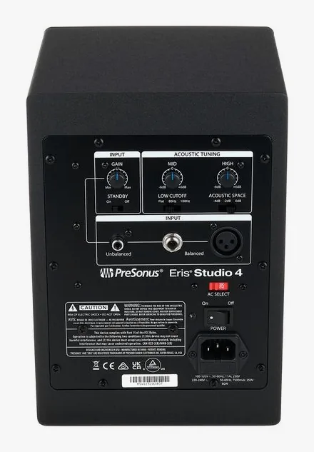 Presonus Eris Studio 4, het logo en de afwerking