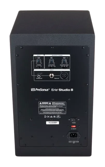 Presonus Eris Studio 8 ARC Studio BDL, het frontpaneel met de woofer en tweeter