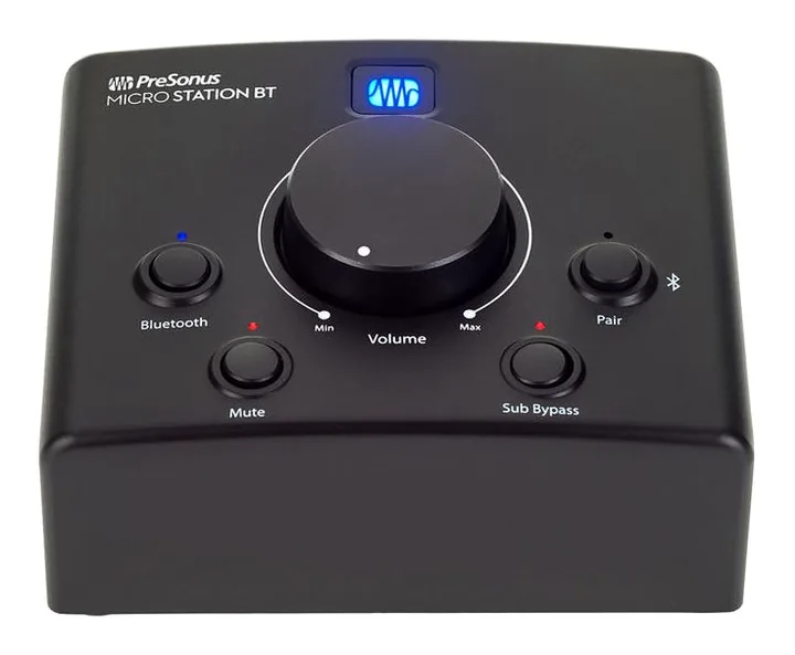 Presonus MicroStation BT, de regelaars aan de achterzijde