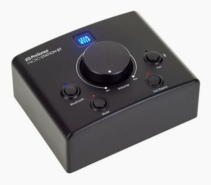 Presonus MicroStation BT, het logo en de afwerking