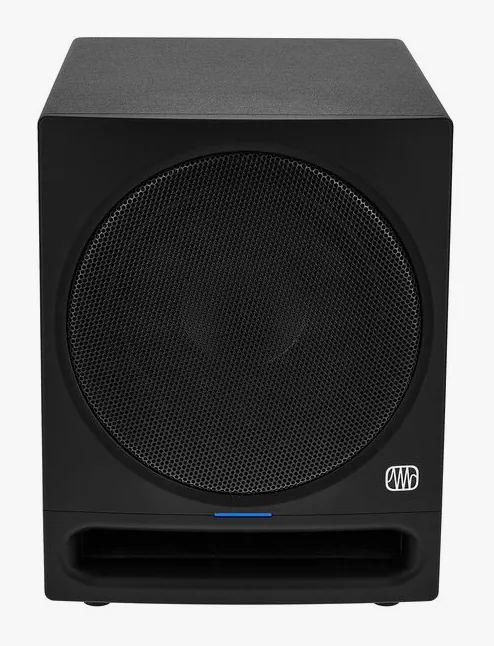 Presonus Eris Pro Sub 10, het frontpaneel met de woofer en tweeter
