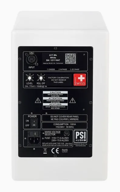 PSI Audio A17-M Pure White, de bassreflexpoort