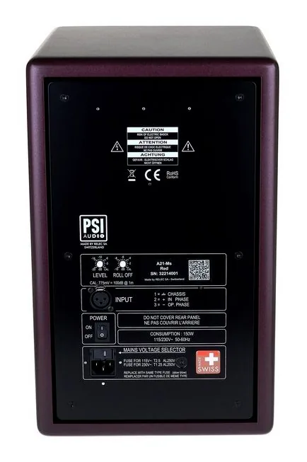 PSI Audio A21-M Studio Red, de bassreflexpoort