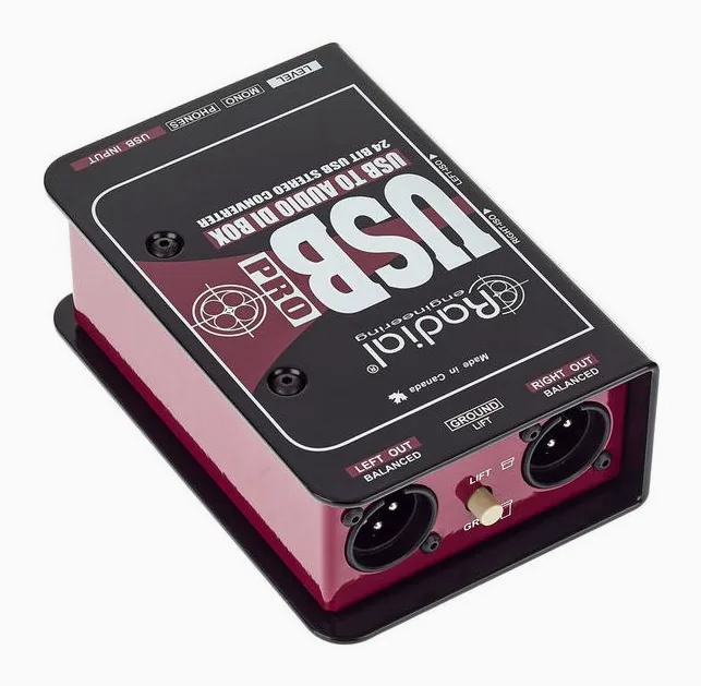 Radial Engineering USB-Pro, de bovenkant van het apparaat