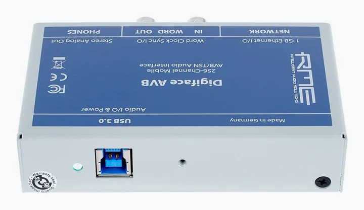 RME Digiface AVB, de aansluitingen aan de achterkant