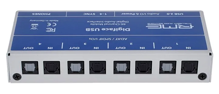 RME Digiface USB, de bovenkant van het apparaat
